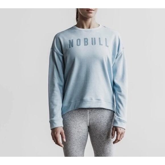 NWT NOBULL Woman’s Crewneck Sweatshirt Ice Blue Size XS - Picture 1 of 6